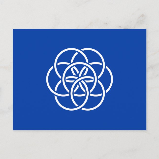 Internationale Flagge des Planeten Erde Postkarte (Vorderseite)