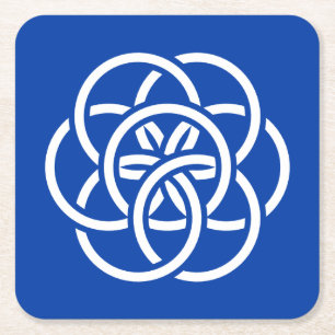 Internationale Flagge des Planeten Erde Rechteckiger Pappuntersetzer