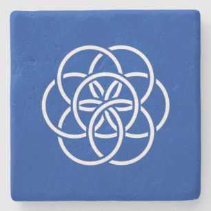 Internationale Flagge des Planeten Erde Steinuntersetzer