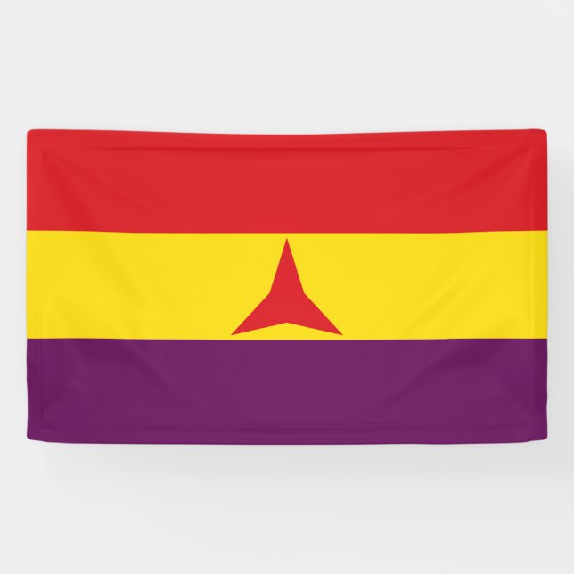 Internationale Flagge (Ziviler Krieg Spaniens) Banner (Horizontal)