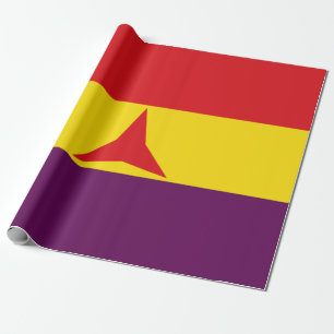 Internationale Flagge (Ziviler Krieg Spaniens) Geschenkpapier