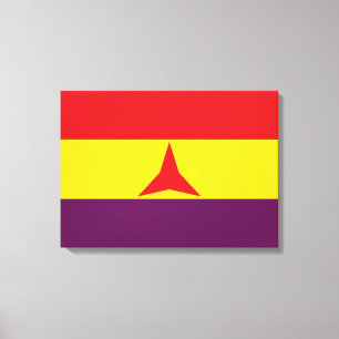 Internationale Flagge (Ziviler Krieg Spaniens) Leinwanddruck