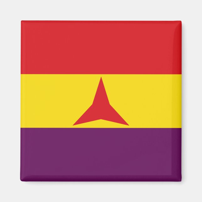 Internationale Flagge (Ziviler Krieg Spaniens) Magnet (Vorne)