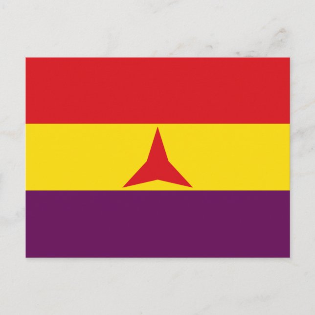 Internationale Flagge (Ziviler Krieg Spaniens) Postkarte (Vorderseite)
