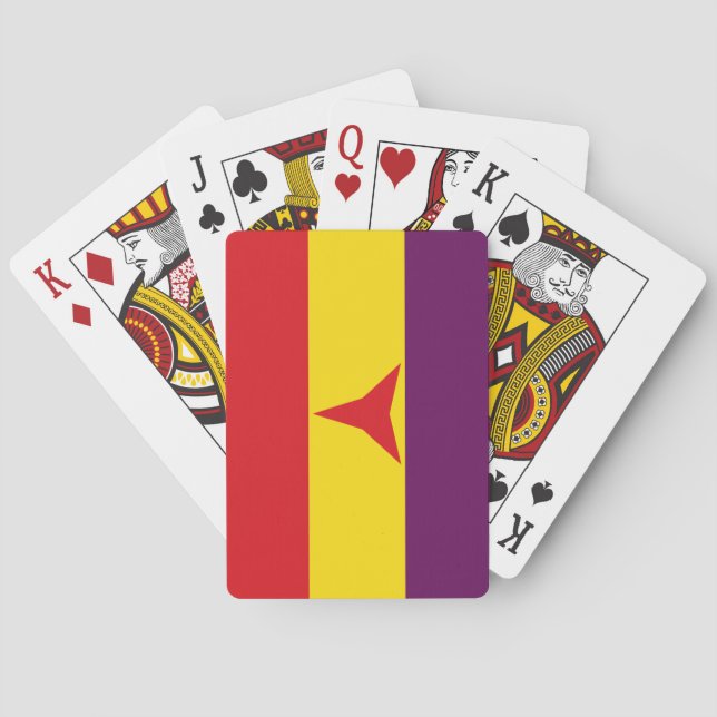 Internationale Flagge (Ziviler Krieg Spaniens) Spielkarten (Rückseite)