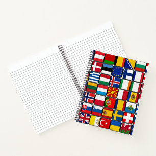 Internationale Flaggen-Collage, Weltflaggen Notizbuch