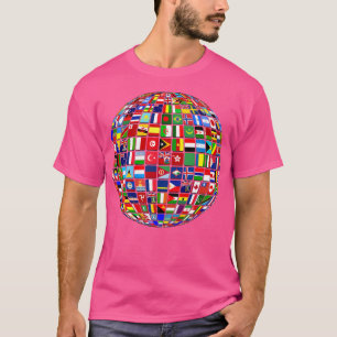 Internationale Flaggen - Weltkarte T-Shirt