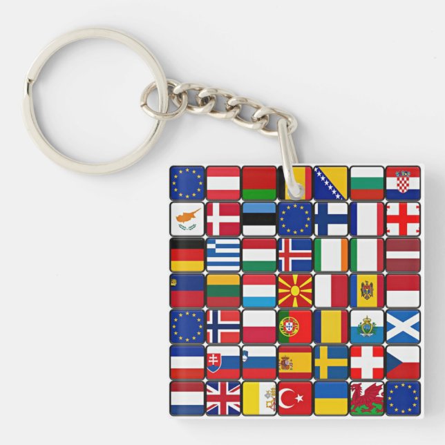 Internationale Flaggensammlung, Weltflaggen Schlüsselanhänger (Vorderseite)
