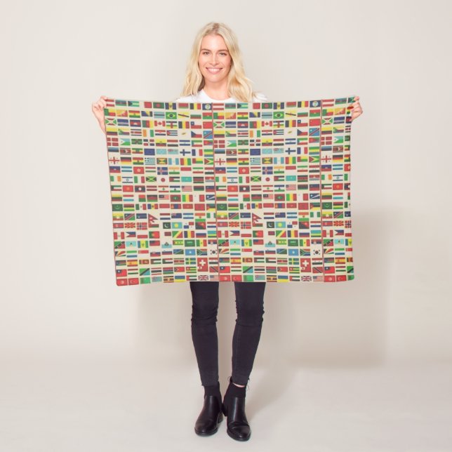 INTERNATIONALE FLAGS FLEECEDECKE (Beispiel)