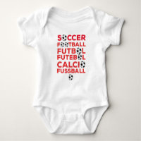 Internationale Fußballnamen-Typografie Rot Sport