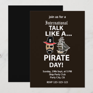 Internationale Gespräche wie ein Piratentag Einladung