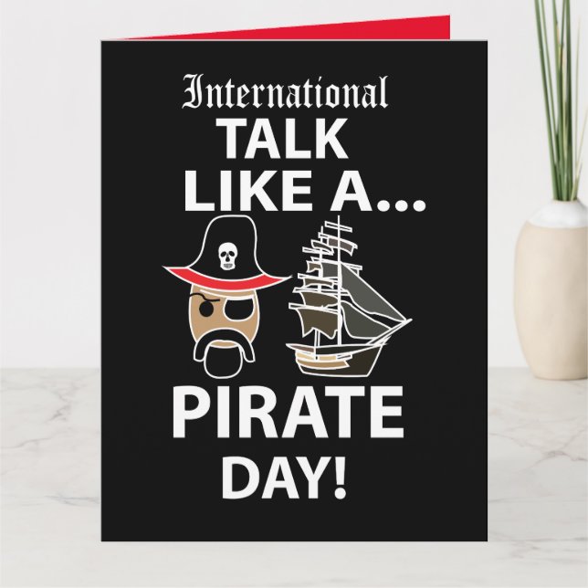 Internationale Gespräche wie ein Piratentag Karte (Vorderseite)
