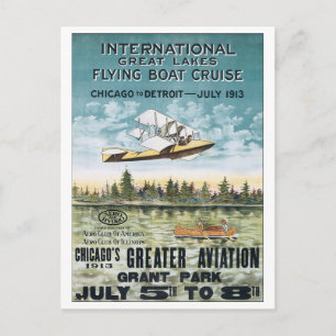 Internationale Great Lakes Flugboot-Kreuzfahrt Postkarte