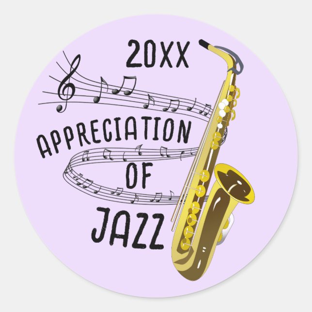 Internationale Jazz-Bewertung Runder Aufkleber (Vorderseite)