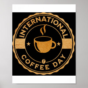 Internationale Kaffeetag-Gebläse Poster