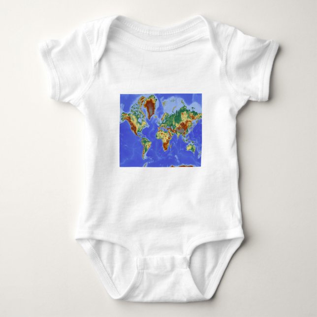 Internationale Karte für das Weltgebiet Baby Strampler (Vorderseite)