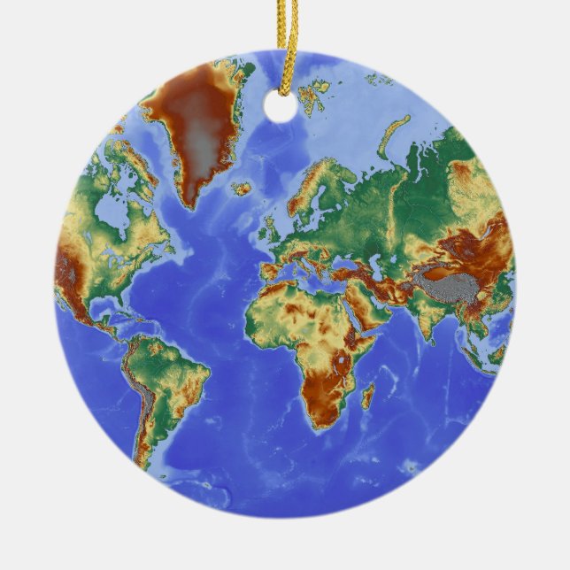 Internationale Karte für das Weltgebiet Keramik Ornament (Vorne)