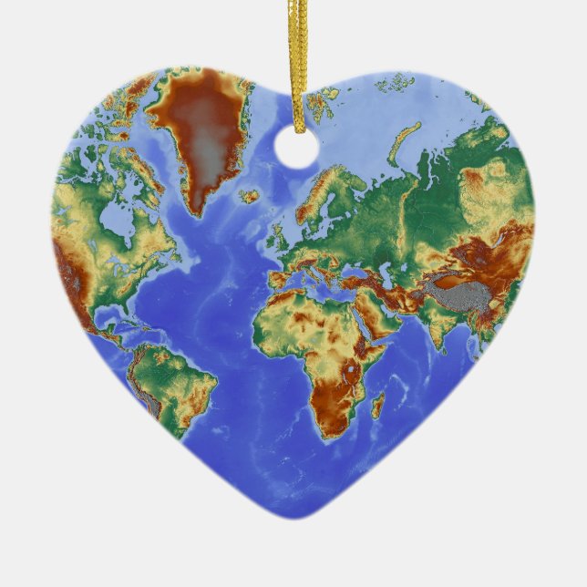 Internationale Karte für das Weltgebiet Keramikornament (Vorne)