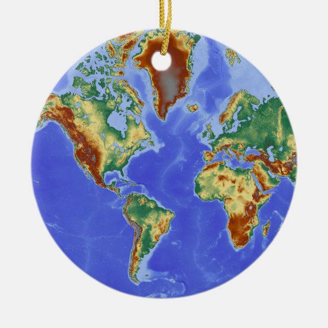 Internationale Karte für das Weltgebiet Keramikornament (Vorne)