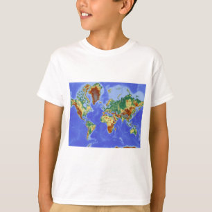 Internationale Karte für das Weltgebiet T-Shirt