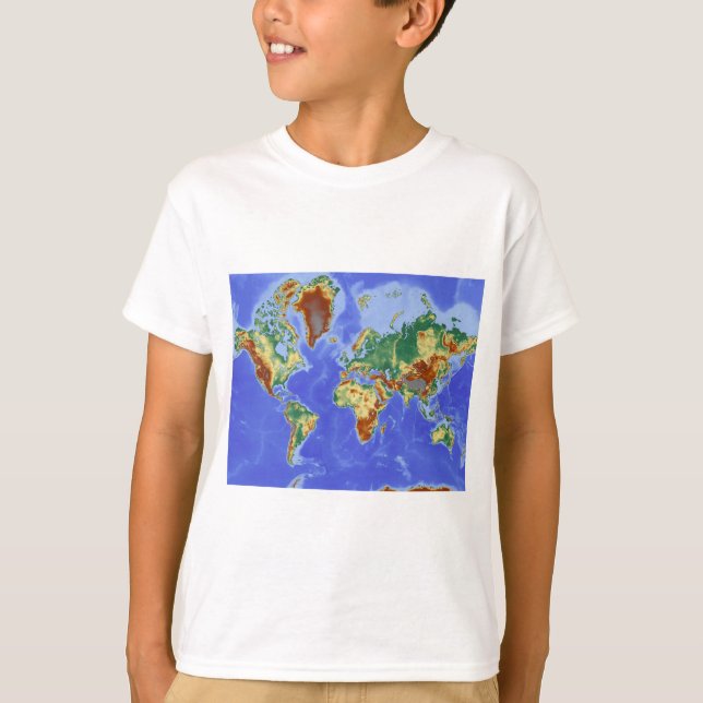 Internationale Karte für das Weltgebiet T-Shirt (Vorderseite)
