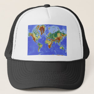 Internationale Karte für das Weltgebiet Truckerkappe