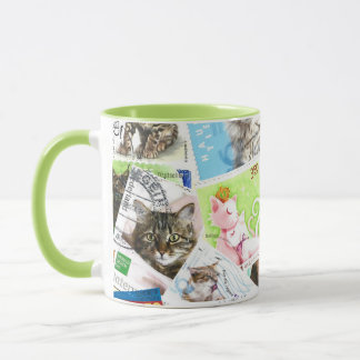 Internationale Katzenpostwertzeichen Tasse
