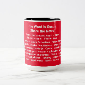 Internationale Klatschworte, Zwei-Tone-Kaffee-Tass Zweifarbige Tasse