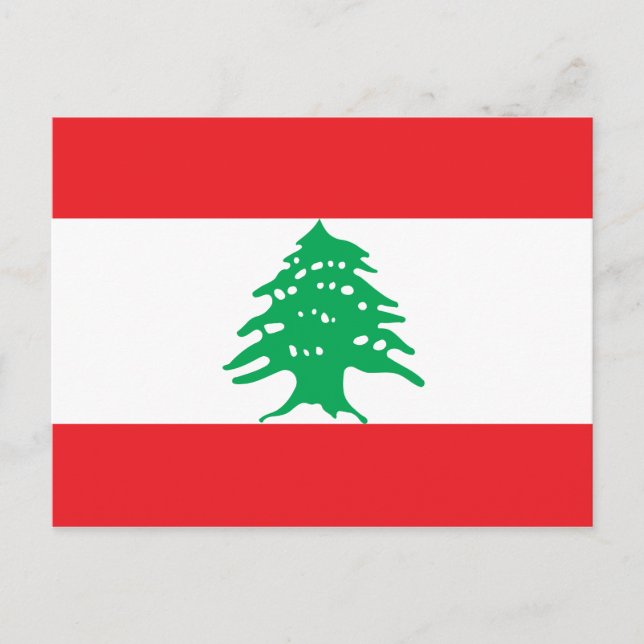 Internationale Libanon-Flagge Postkarte (Vorderseite)