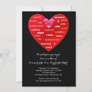 Internationale Liebe - Einladungen zum Valentinsta
