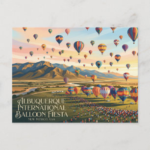 Internationale Luftballonfiesta Albuquerque Postkarte