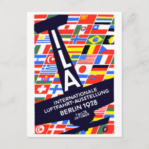 Internationale Luftfahrtausstellung 1928 Postkarte
