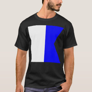 Internationale maritime Signalflagge Alfa T-Shirt