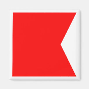 Internationale maritime Signalflagge BRAVO Magnet