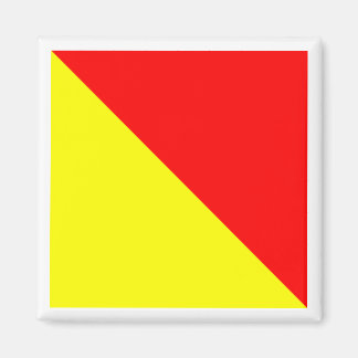 Internationale maritime Signalflagge OSCAR Magnet