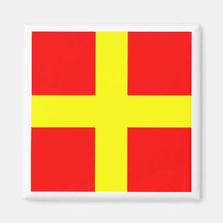 Internationale maritime Signalflagge ROMEO Magnet
