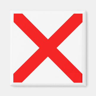 Internationale maritime Signalflagge VICTOR Magnet