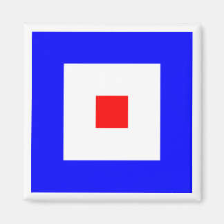 Internationale maritime Signalflagge WHISKEY Magnet