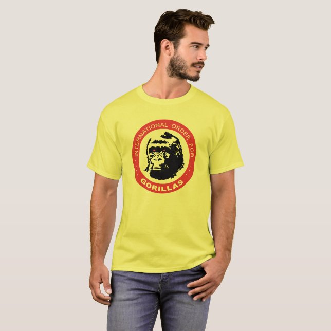 Internationale Ordnung für Gorillas T-Shirt (Vorne ganz)