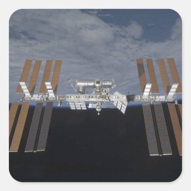 Internationale Raumstation 11 Quadratischer Aufkleber (Vorderseite)