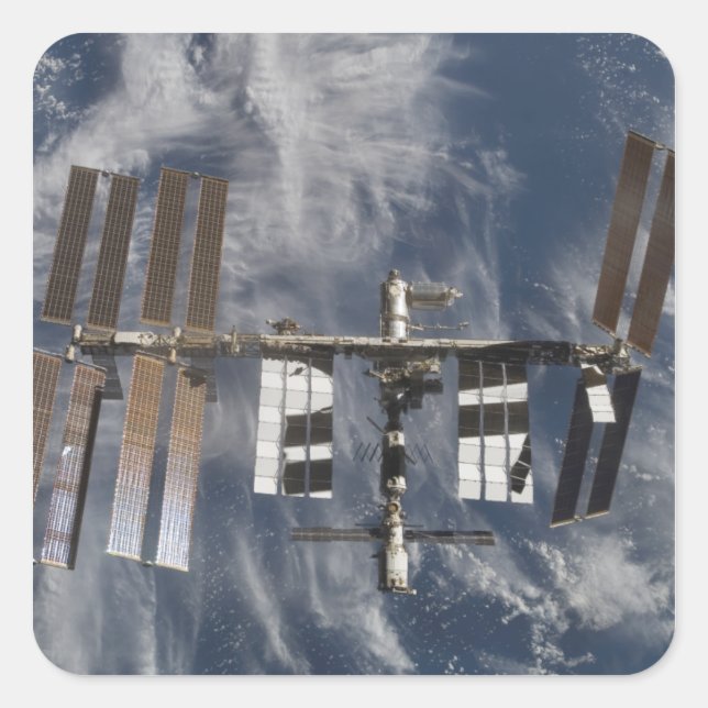 Internationale Raumstation 25 Quadratischer Aufkleber (Vorderseite)