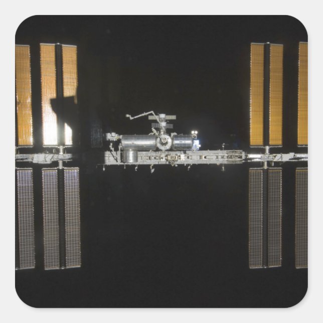 Internationale Raumstation 2 Quadratischer Aufkleber (Vorderseite)