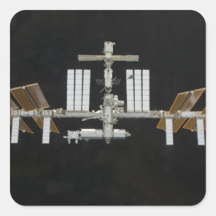 Internationale Raumstation 3 Quadratischer Aufkleber