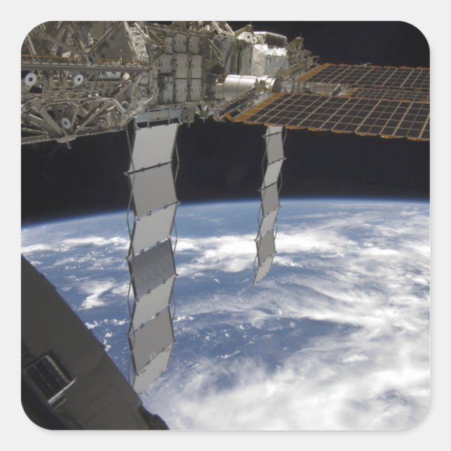 Internationale Raumstation 7 Quadratischer Aufkleber (Vorderseite)