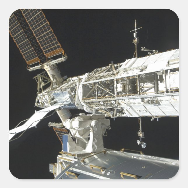 Internationale Raumstation 8 Quadratischer Aufkleber (Vorderseite)