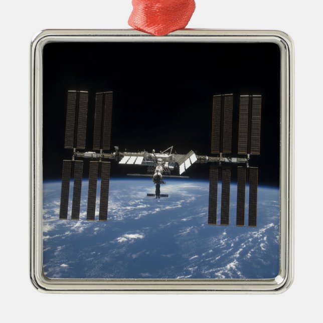 Internationale Raumstation 9 Ornament Aus Metall (Vorne)