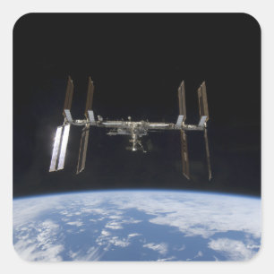 Internationale Raumstation 9 Quadratischer Aufkleber