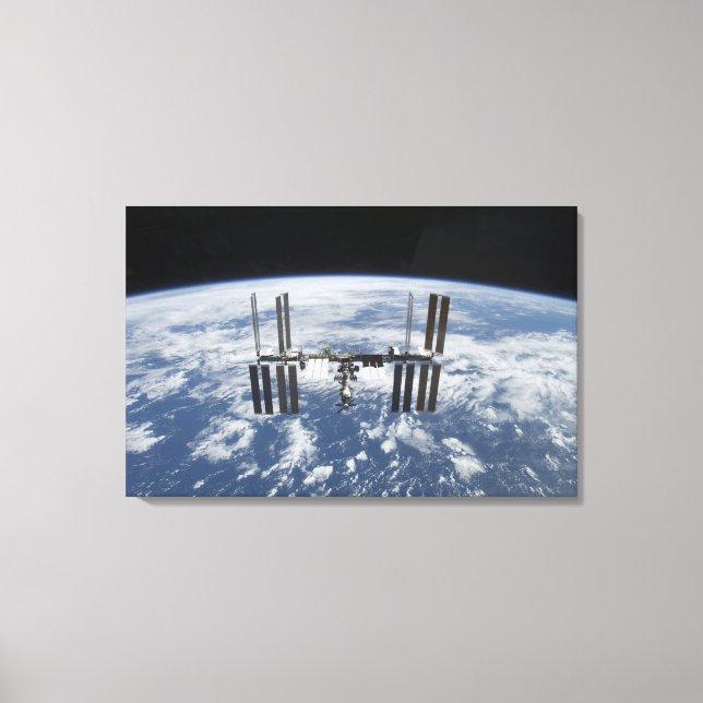 Internationale Raumstation im Orbit Leinwanddruck (Vorderseite)