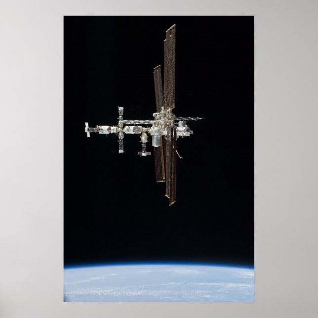 Internationale Raumstation von Atlantis anzeigen Poster (Vorne)