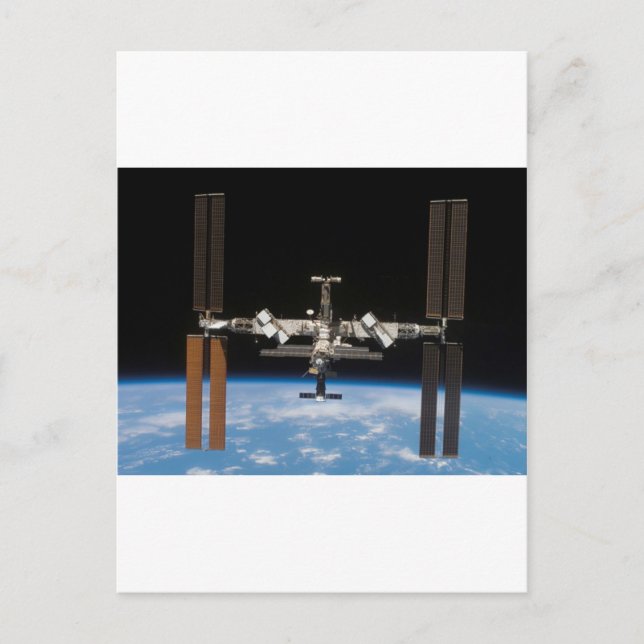 Internationale Raumstation — von Atlantis aus gese Postkarte (Vorderseite)